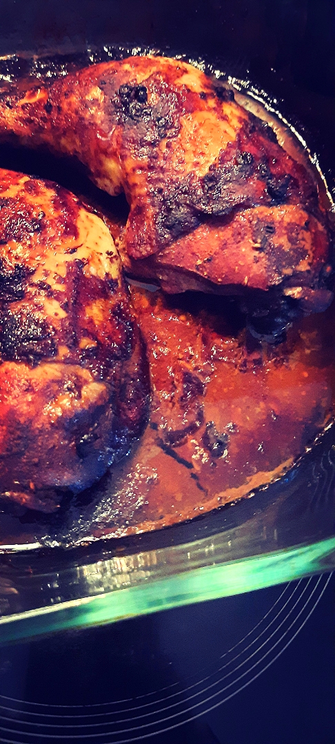 Crispy roast duck.