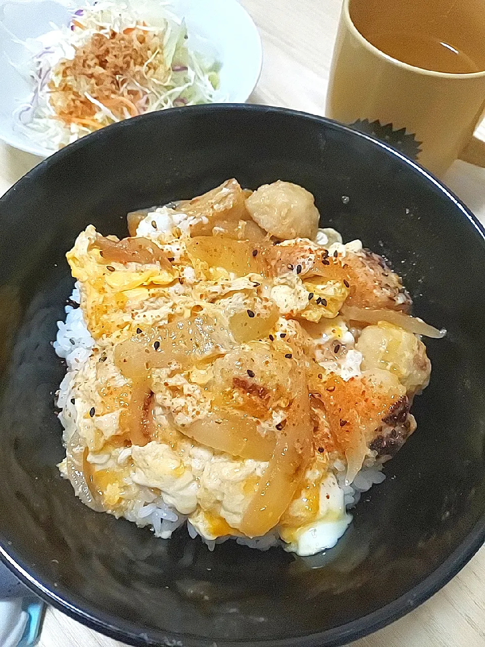 親子つくね丼 ＆ サラダ|すばるさん