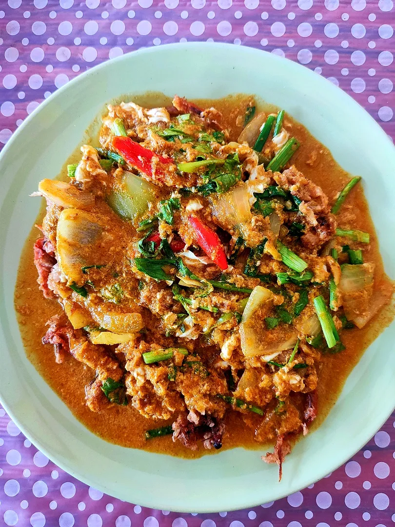 Stir Fried Soft Shell Crab with Curry Powder|katang23さん