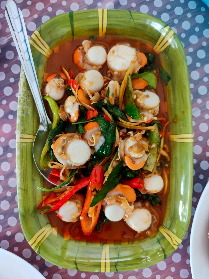 Spicy Stir Fried Scallops.|katang23さん