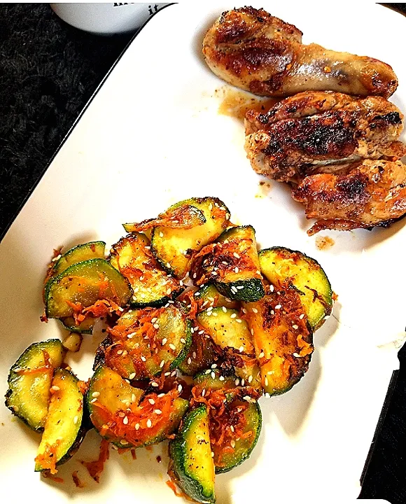 zucchini and grilled chicken|julyvanessa37@gmail.comさん