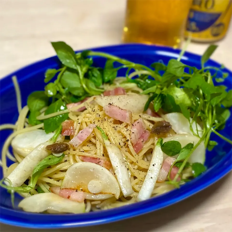 shikanoさんの料理 七草粥なんか食べるもんか〜七草アンチョビペペロンチーノ|ふぅちゃんさん