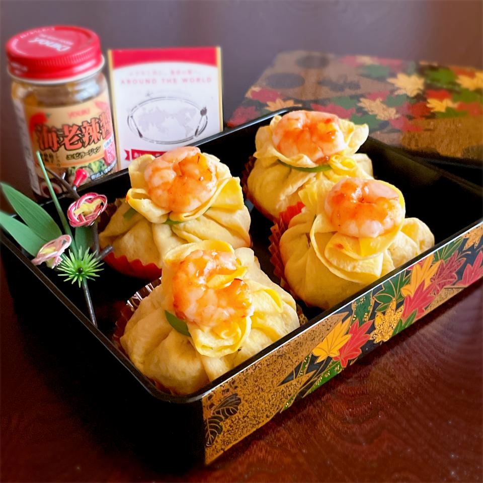 海老チャーハンの茶巾寿司🦐