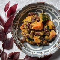 かぼちゃとにんじん キドニービーンズのピーナッツ蒸し煮