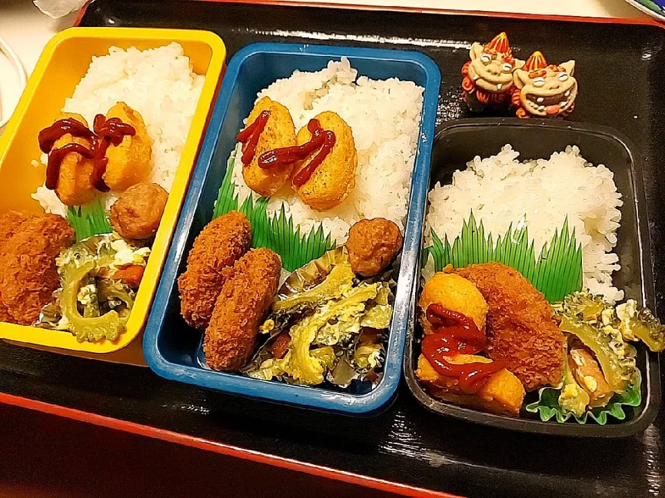 夫弁当、息子弁当、娘弁当|みどりさん