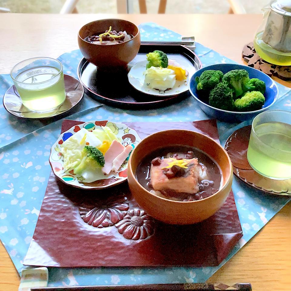 鏡開きのぜんざいで朝ごはん