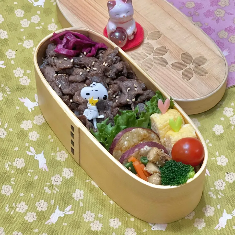 牛しぐれ煮☘️の❤️ちゃんお弁当　2/10火|sweet homeさん