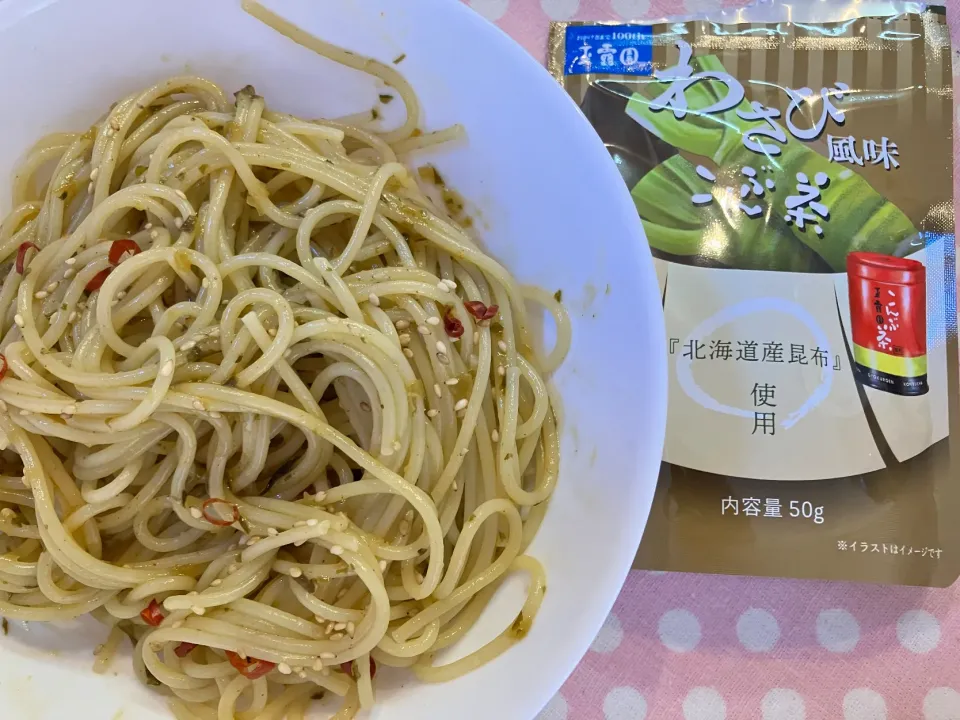 高菜ペペロンチーノwithわさび風味こんぶ茶|リッキーさん