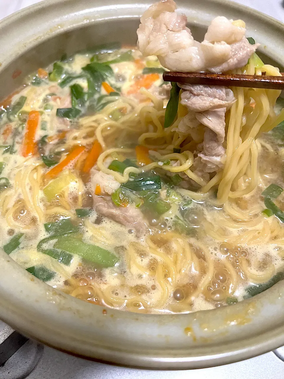 今日の夜ごはん~もつ鍋風煮込みラーメン~|ゆかｕさん