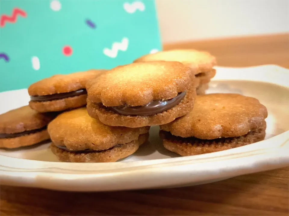 牛乳ガナッシュでチョコサンドクッキー|ふくすけ食堂さん