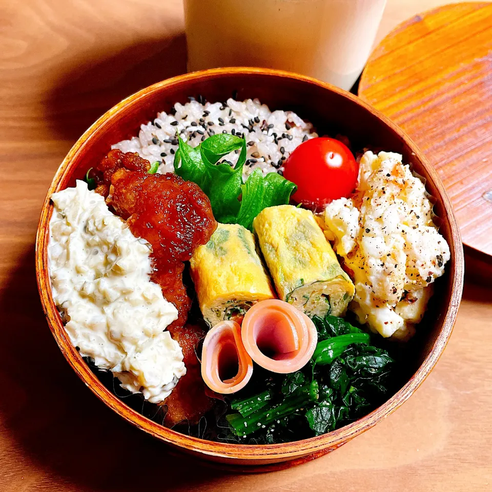 Snapdishの料理写真:🙂チキン南蛮茎わさびタルタルがけ弁当🙂|Laniさん