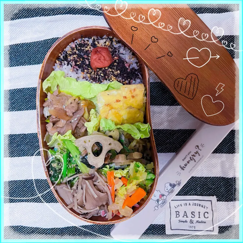 １／１４ ｓａｔ お蕎麦屋さんの肉重弁当🍴|rinaronarさん