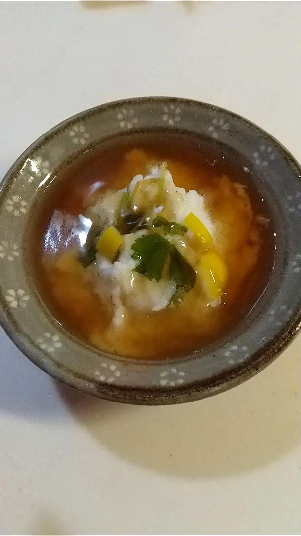 蕪蒸し
タイ　銀杏　みつば　生椎茸　蕪
ゆず　
あん　酒　みりん　片栗粉　出汁
白だし　醤油|みやちゃんさん