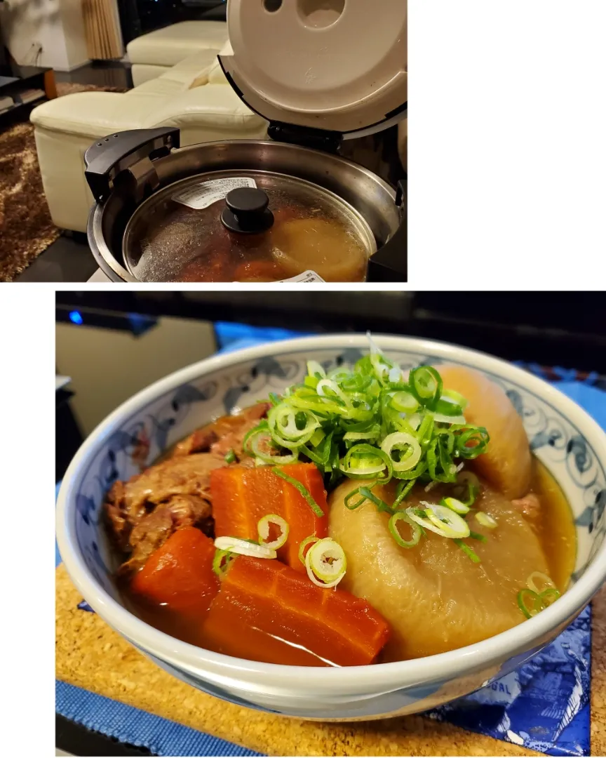 Snapdishの料理写真:寒い日はとろとろの牛スジ煮込みをどうぞ|motohiroさん