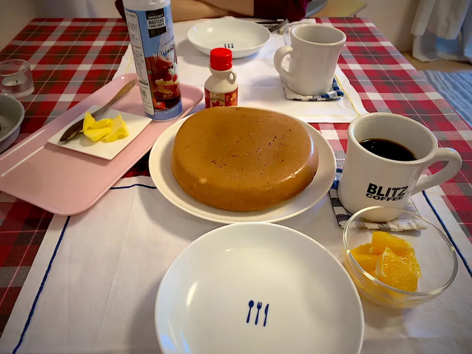 2023/1/15 朝ごはんは、お餅入りパンケーキ🥞|ひーちゃんさん