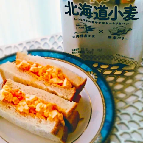 「北海道小麦」を使ってみたSnapdishの料理・レシピ写真:フジパン北海道小麦食パン🍞たまごサンド(゜∇^d)!!