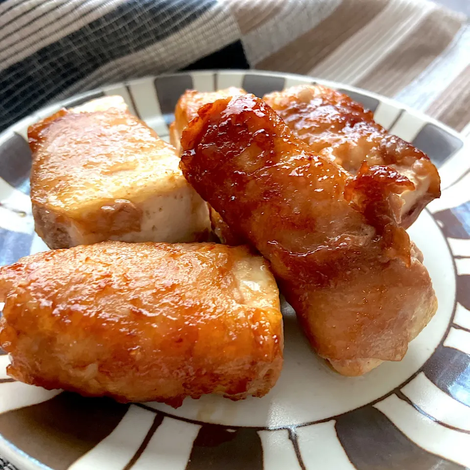 Snapdishの料理写真:お豆腐の肉巻き🥓|ららさん