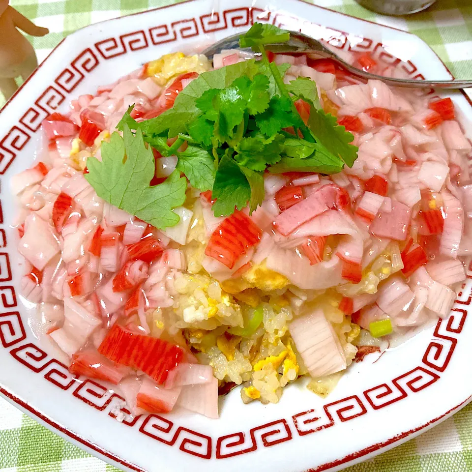 カニカマあんかけチャーハン|こじゅわいさん