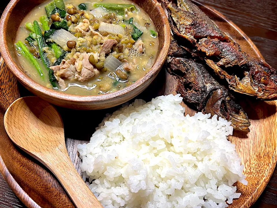 Ginisang munggo and toasted fish|chafoodisloveさん