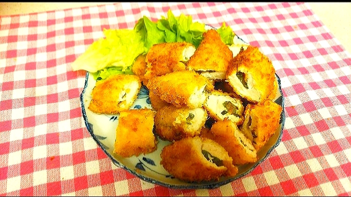 💕ササミの梅シソ挟み揚げ💕