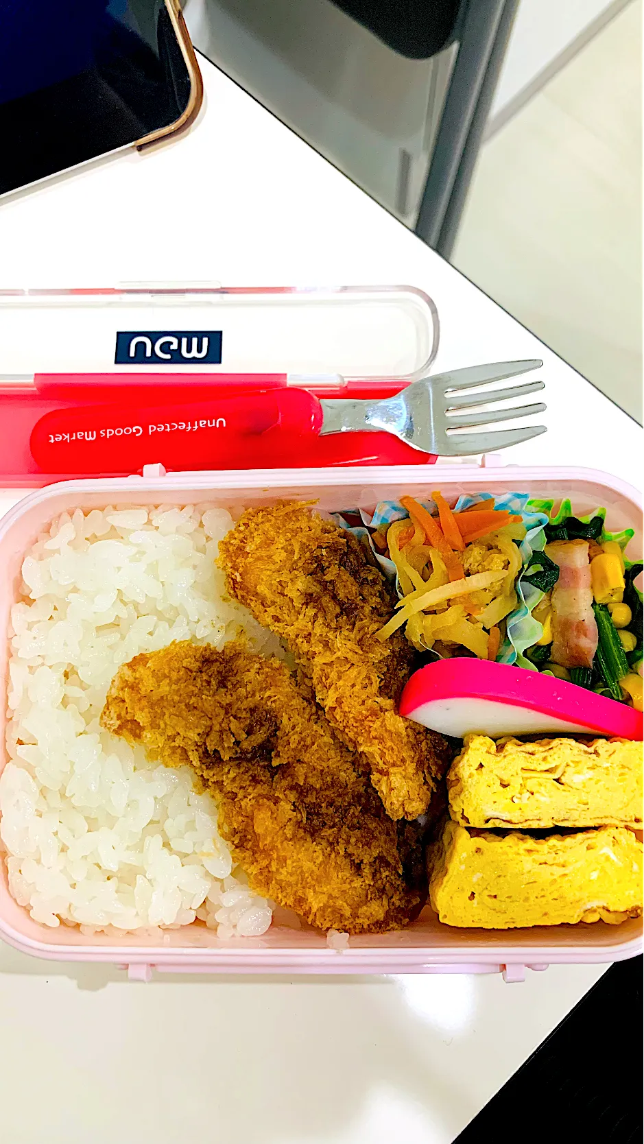 今日のお弁当，ササミカツ。|ちはるさん