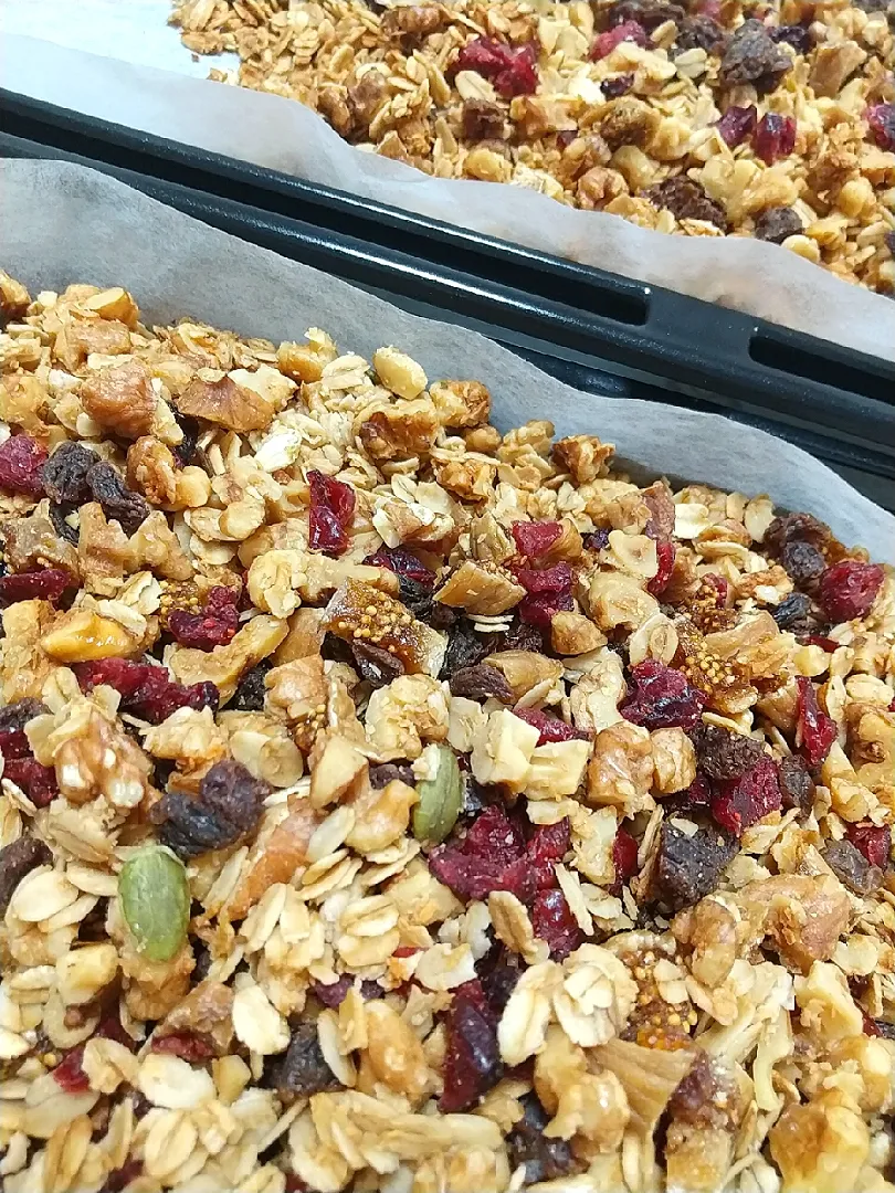 ☆明日の朝ごはん☆  手作りフルーツグラノーラ|hamamaさん