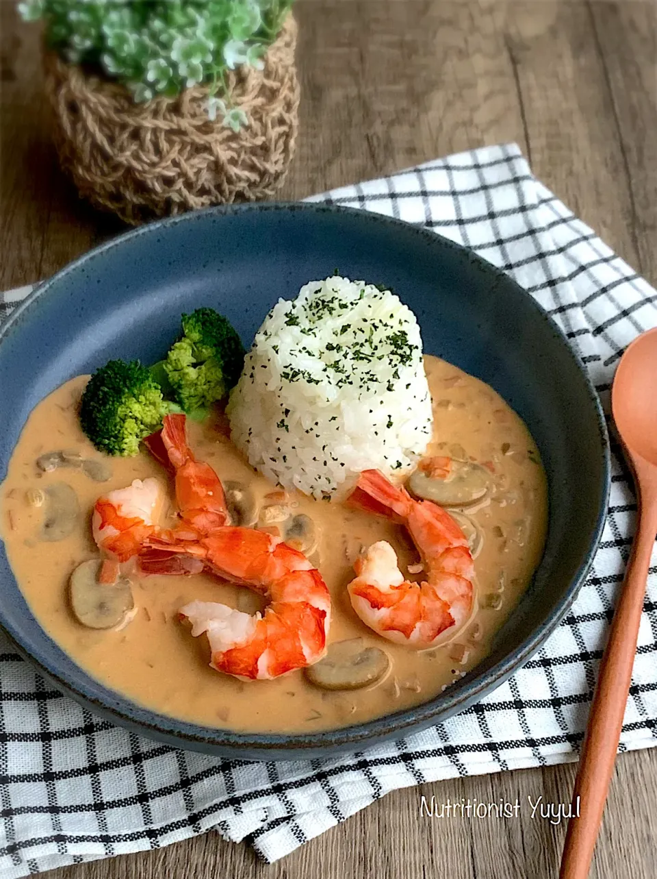 海老のビスククリームソースご飯|ゆーこどんさん