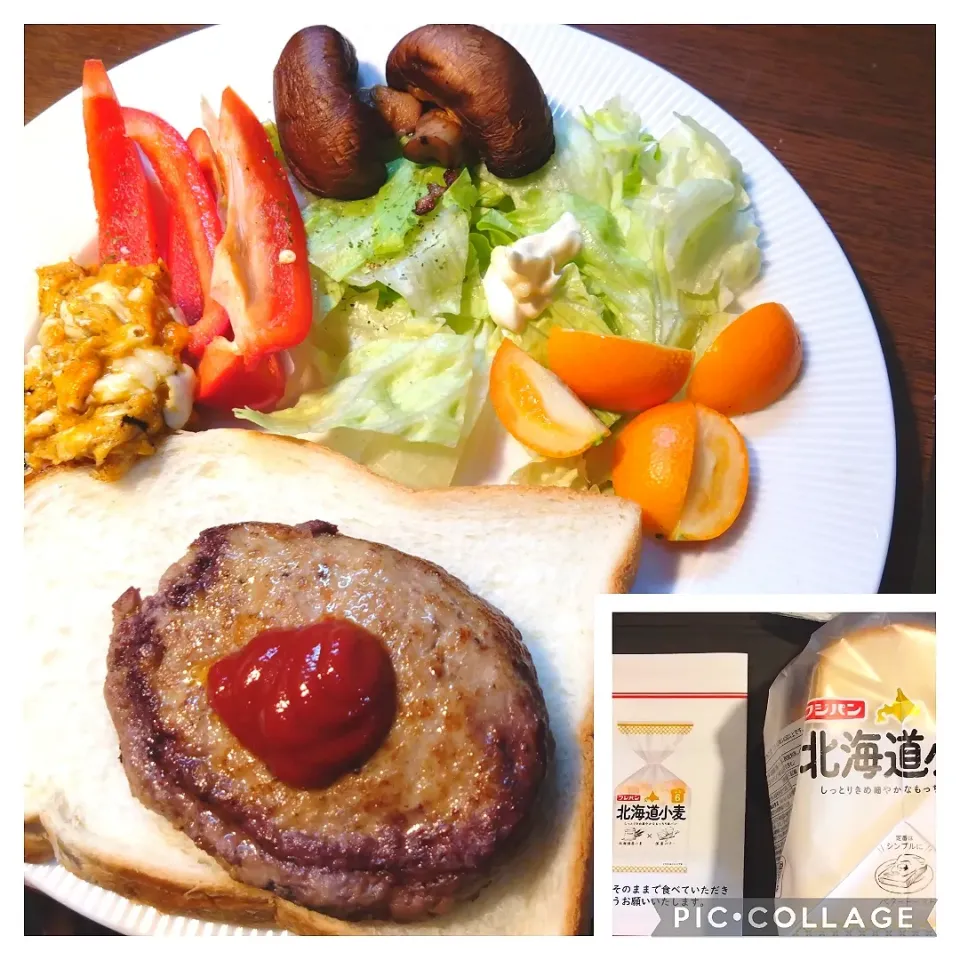 モニター当選のパンでオープンサンドイッチを作りました😋|quitaさん