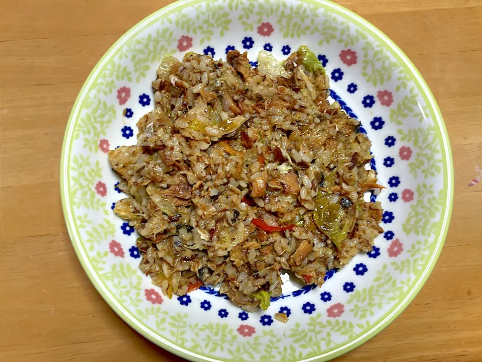 サバ缶味噌煮チャーハン|なつパパさん