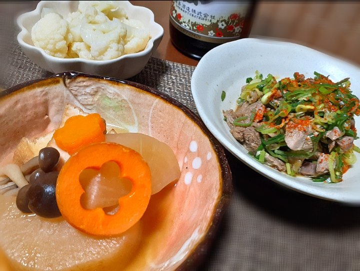 厚揚げと大根の炊いたん
牛スジネギポン