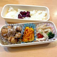 中学生弁当　唐揚げ|りんごさん