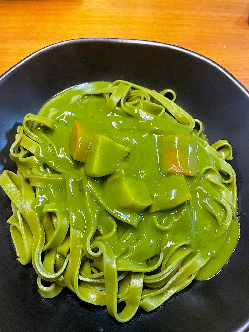 抹茶フィットチーネ　抹茶カレーソースがけ|@y@さん