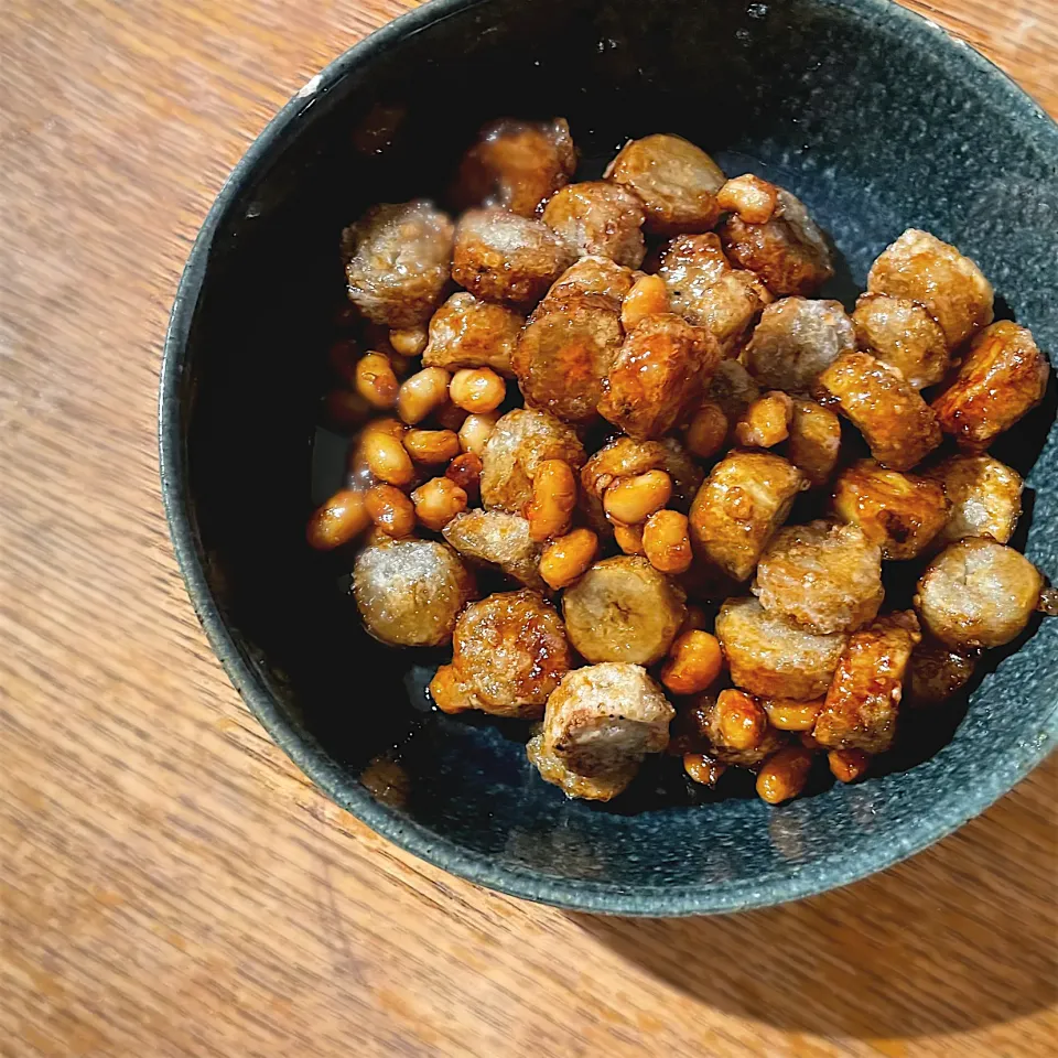 ごぼうと大豆の甘辛揚げ|ふうりんさん