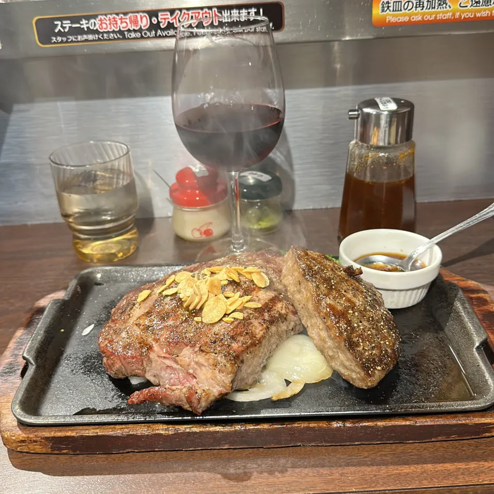 トップリブ　308g  トッピングハンバーグ　150g  ＃いきなりステーキ元住吉店|Hajime Sakaiさん