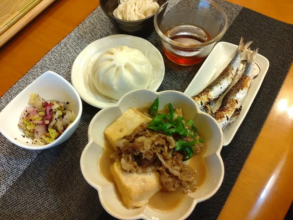 ☆肉豆腐
☆うるめ
☆ミニ豚まん
☆白菜ゆかり和え
☆大泉そうめん|chikakoさん