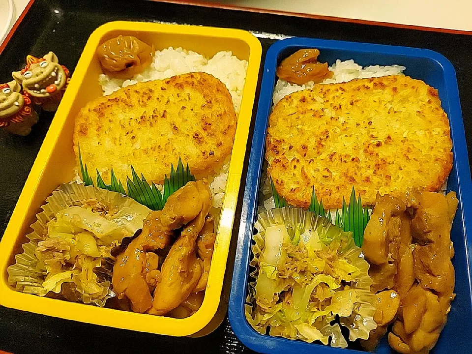 夫弁当、息子弁当|みどりさん