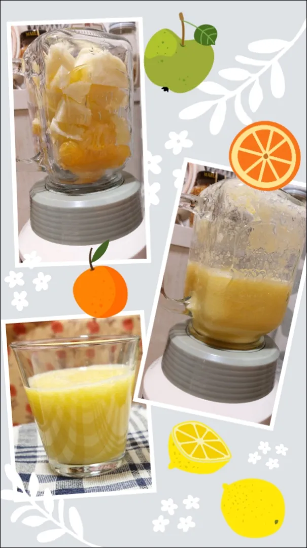 Snapdishの料理写真:柑橘ジュース🍊🍋🍎|きつねさん