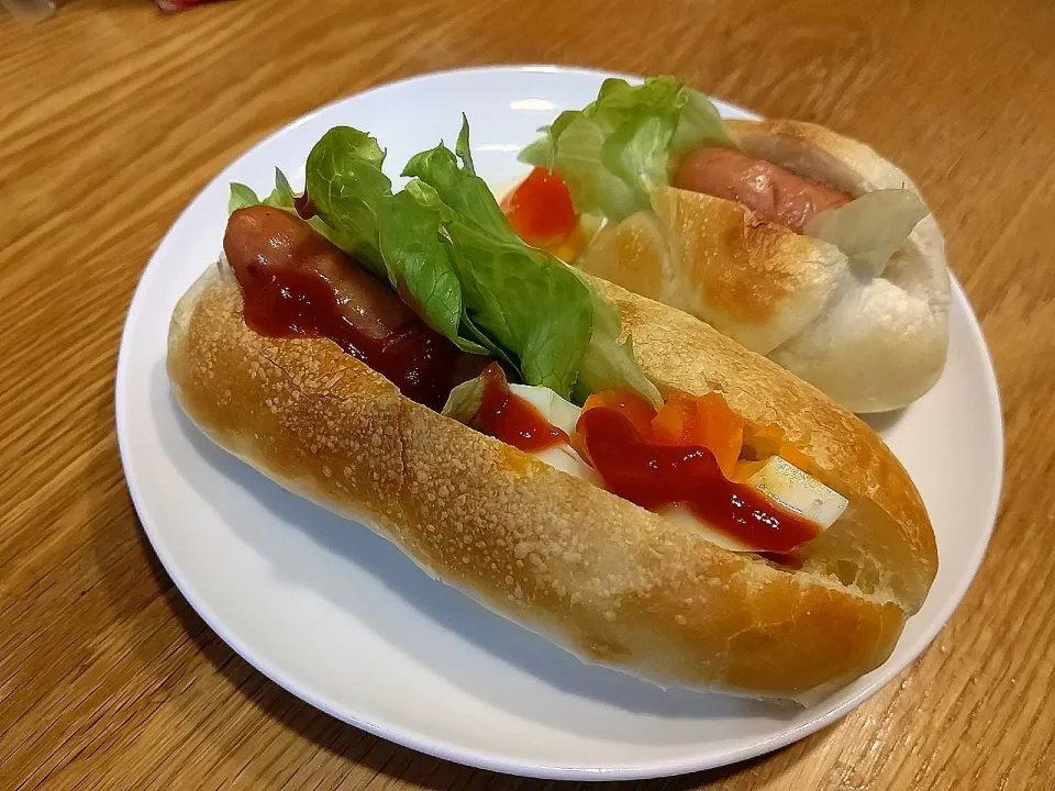 Snapdishの料理写真:手作りコッペパン朝食|ゆきこさん