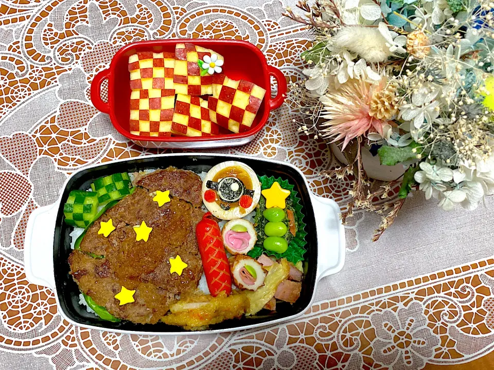 2023.1.20はミニオンの味玉入りステーキ弁当⭐️|makoさん