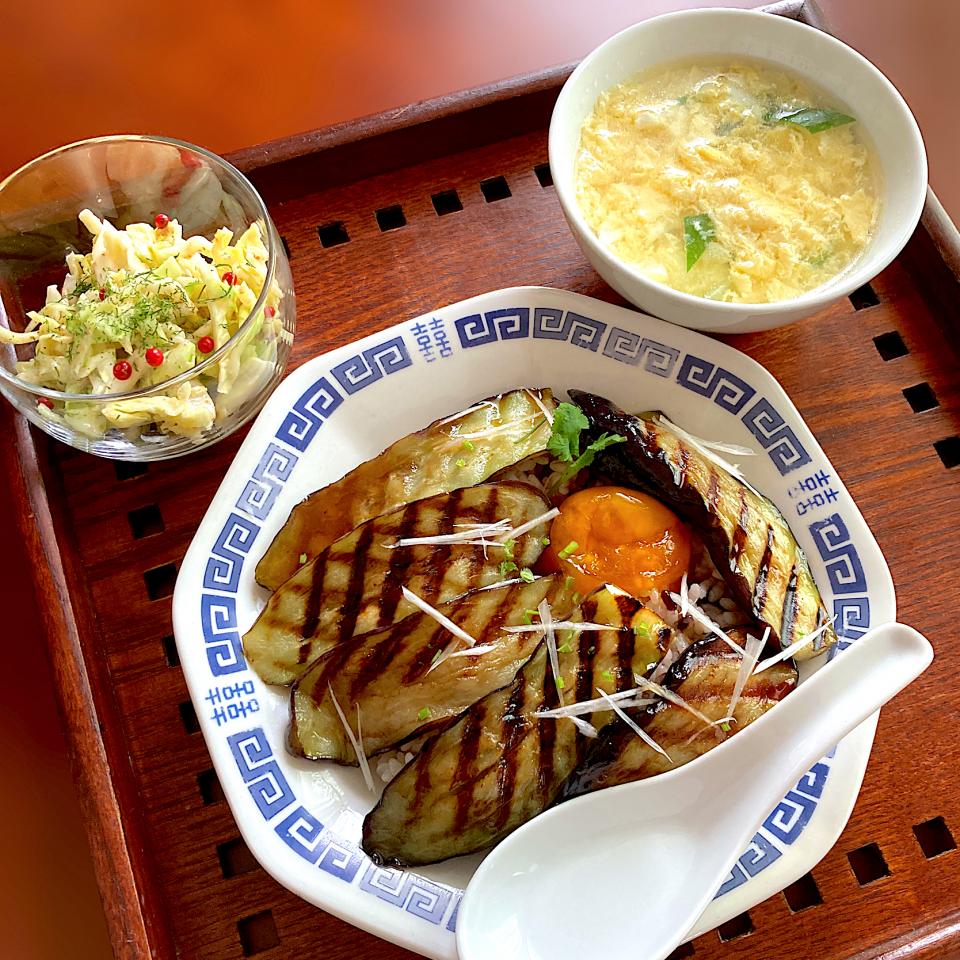 茄子の照り焼き丼