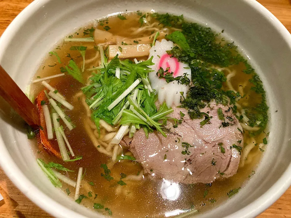 青じそラーメン　細平打ちぢれ麺|じょんさん