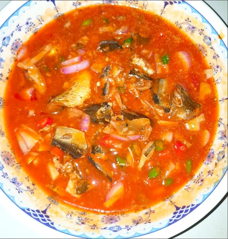 spicy mackerel salad in tomato sauce|patlovestocookさん