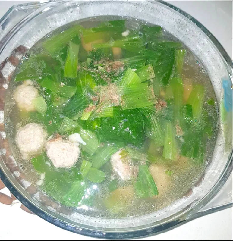 Snapdishの料理写真:Bok choy soup with minced pork|patlovestocookさん