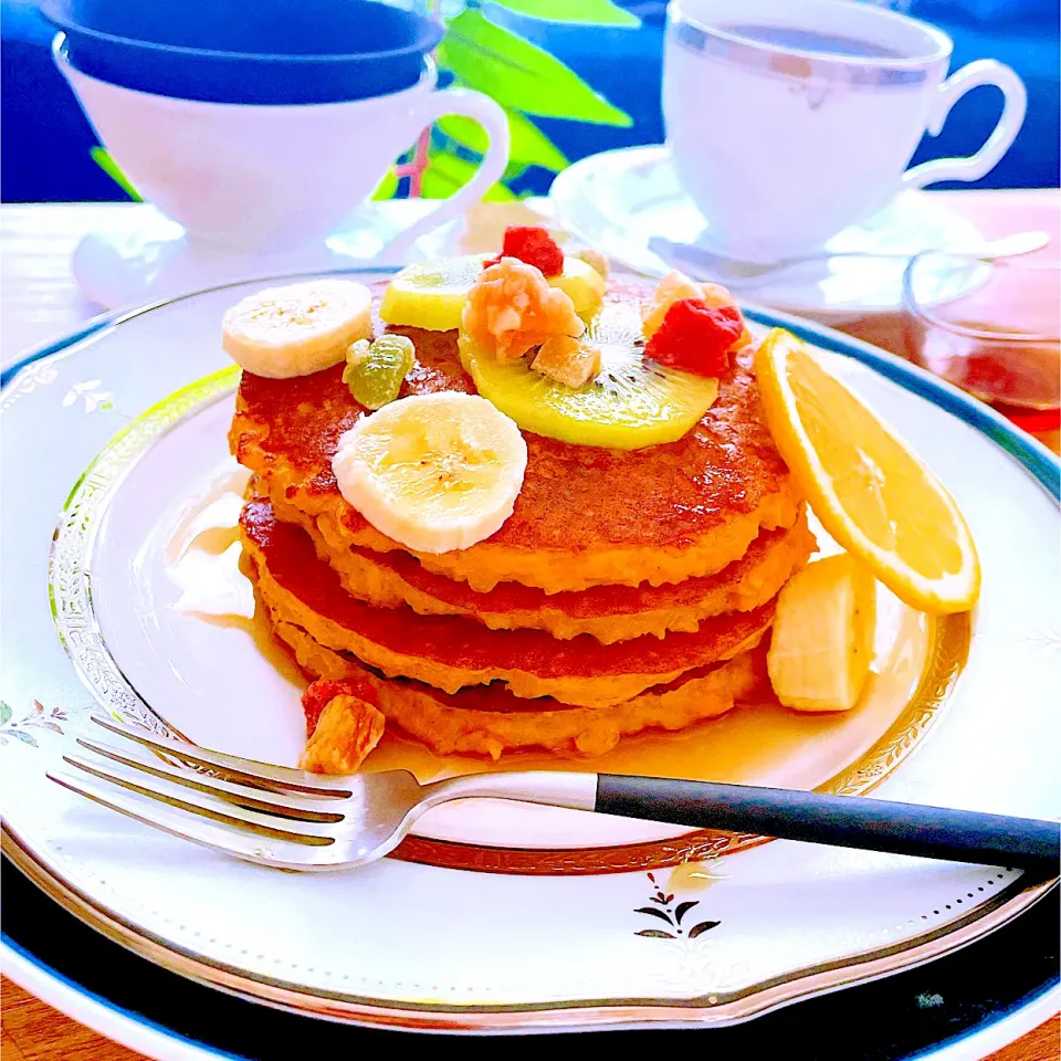 モーニングは🥞オートミールパンケーキ🍴にしました😋|Sの食卓さん