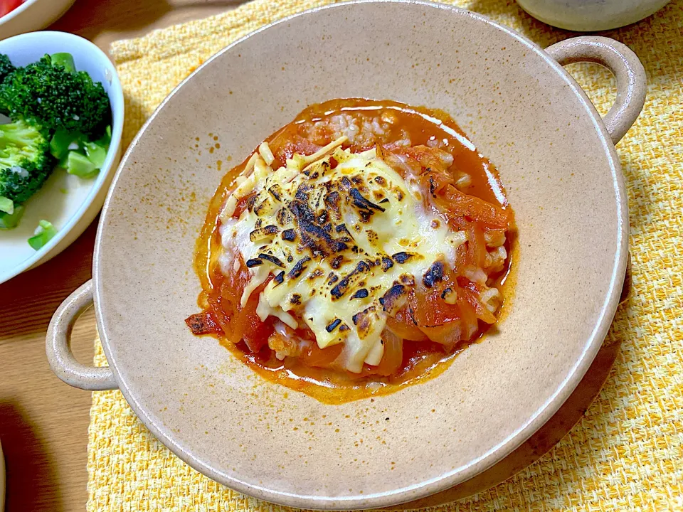 ロールキャベツリメイク🍅トマトチーズリゾット🧀|1614さん