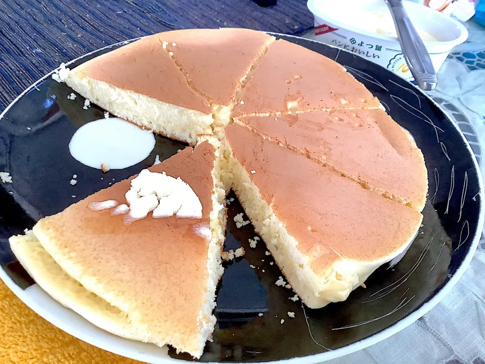 久しぶりにホットケーキを焼いてみた🥞😋|アライさんさん