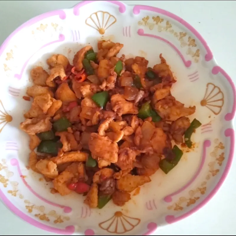 stir fry chicken with shrimp chili paste|patlovestocookさん