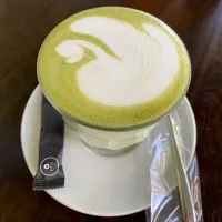 Snapdishの料理写真:Matcha with americano style 😊|MI 「いどりす」さん