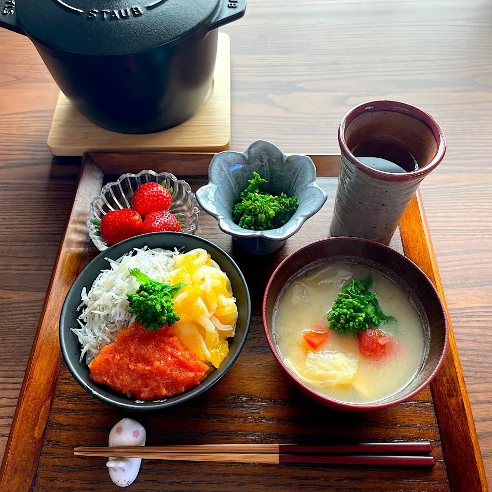 サミカさんの料理 のっけただけ三色ご飯でランチ|サミカさん