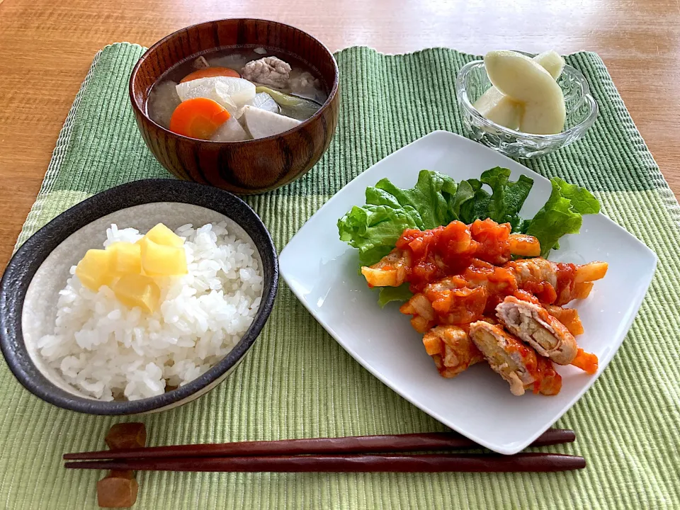 ＊肉巻きポテトのポークチャップ＊|＊抹茶＊さん